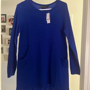NWT New York & Company Royal Blue Tunic Sweater
